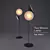 Luminous Lunar Lamp: Two Moons 3D model small image 1