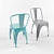 Vintage Metal Tolix Chair 3D model small image 2