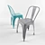 Vintage Metal Tolix Chair 3D model small image 3