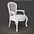 Classic Woven Armchair with Decorative Carvings 3D model small image 1