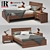 RIVA 1920 Natura 2 Bed Set: Bed, Nightstand, and K-Blade Lamp 3D model small image 1