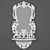 Vintage White Mirror: Classic Charm for Your Space 3D model small image 3