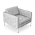 LigneRoset Andy Upholstered Chair 3D model small image 3