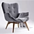 EJERSLEV Armchair with Pouf - Stylish and Comfortable 3D model small image 2