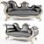 Elegant Victorian Sofa for Modern Homes 3D model small image 1