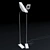 Wireless Elegance: Haim Evgi Floor Lamp 3D model small image 3