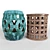 Elegant Ceramic Garden Stools 3D model small image 1