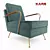 Luxury Velvet Armchair: Gamble Kare Design 3D model small image 1