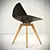 CHER Ottawa BoConcept - Modern Black Chair in Bahia 0930 Oak Finish (90/47x50x54cm) 3D model small image 2