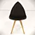 CHER Ottawa BoConcept - Modern Black Chair in Bahia 0930 Oak Finish (90/47x50x54cm) 3D model small image 3