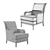 Heckman Lodi 3665: Stylish and Spacious Armchair 3D model small image 3