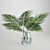 Tropical Foliage Vase Décor 3D model small image 1