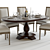 Elegant Pottery Barn Dining Set 3D model small image 3