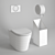 Title: SENDA 0021S Vandalproof Hanging Toilet 3D model small image 2