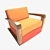 Bark Armchair: Modern Design Comfort 3D model small image 1