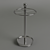 Sleek Chrome Umbrella Stand 3D model small image 1