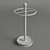 Sleek Chrome Umbrella Stand 3D model small image 2