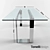 MILES Rectangular Glass Table 3D model small image 1
