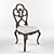 Elegant Wooden Dining Chairs 3D model small image 1