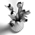 Vibrant Tulip Vase: 3D Rendering 3D model small image 3