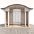 White and Dark Wood Arbour 3D model small image 1