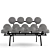 Vitra Marshmallow Sofa: Iconic Design 3D model small image 2