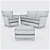 Elegant Briarwood Leather Loveseat 3D model small image 3