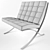 1929 Iconic Barcelona Chair 3D model small image 3