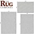 Sleek Slate Shag Rug Set 3D model small image 3