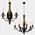 Savoy House Mallory 6-Light Fossil Stone Chandelier 3D model small image 2