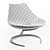 Elegant Scimitar Lounge Chair 3D model small image 3