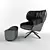 Elegant TABANO Chair for B&B 3D model small image 1