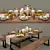 Pottery Barn Dining Set: Griffin Table, Bench & Leila Dinnerware 3D model small image 2