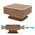 Estet Walnut Coffee Table - Elegant and Functional 3D model small image 1