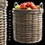 Title: Aubrey Woven Tote: Chic Basket with Apples 3D model small image 1