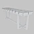 Oak Dot: Scandinavian-style Oak Bench 3D model small image 3