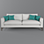 Elegant Genesis Sofa: Crate&Barrel 3D model small image 2