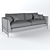 Elegant Genesis Sofa: Crate&Barrel 3D model small image 3