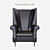 Luxury Chesterfield Leather Armchair 3D model small image 2