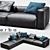 Elegant Italian Aspettami Sofa 3D model small image 1