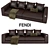 Luxury Fendi Longchamp Sofa 3D model small image 1
