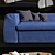 Vibieffe 3000 George: Chic and Comfy Sofa 3D model small image 2