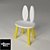 Bunny Plywood Stool 3D model small image 1