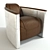 Sleek Aviator Tomcat Armchair 3D model small image 1