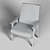 Title: Retro Soviet Armchair 3D model small image 3