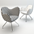 Modern Bla Station Wilmer Armchair Set 3D model small image 2