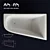 AM.PM Corner Bathtub - 560mm 3D model small image 2