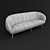 Luxurious Kelly Wearstler Souffle Settee 3D model small image 3