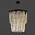 Elegant Draped Wood Bead Chandelier 3D model small image 1