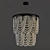 Elegant Draped Wood Bead Chandelier 3D model small image 2